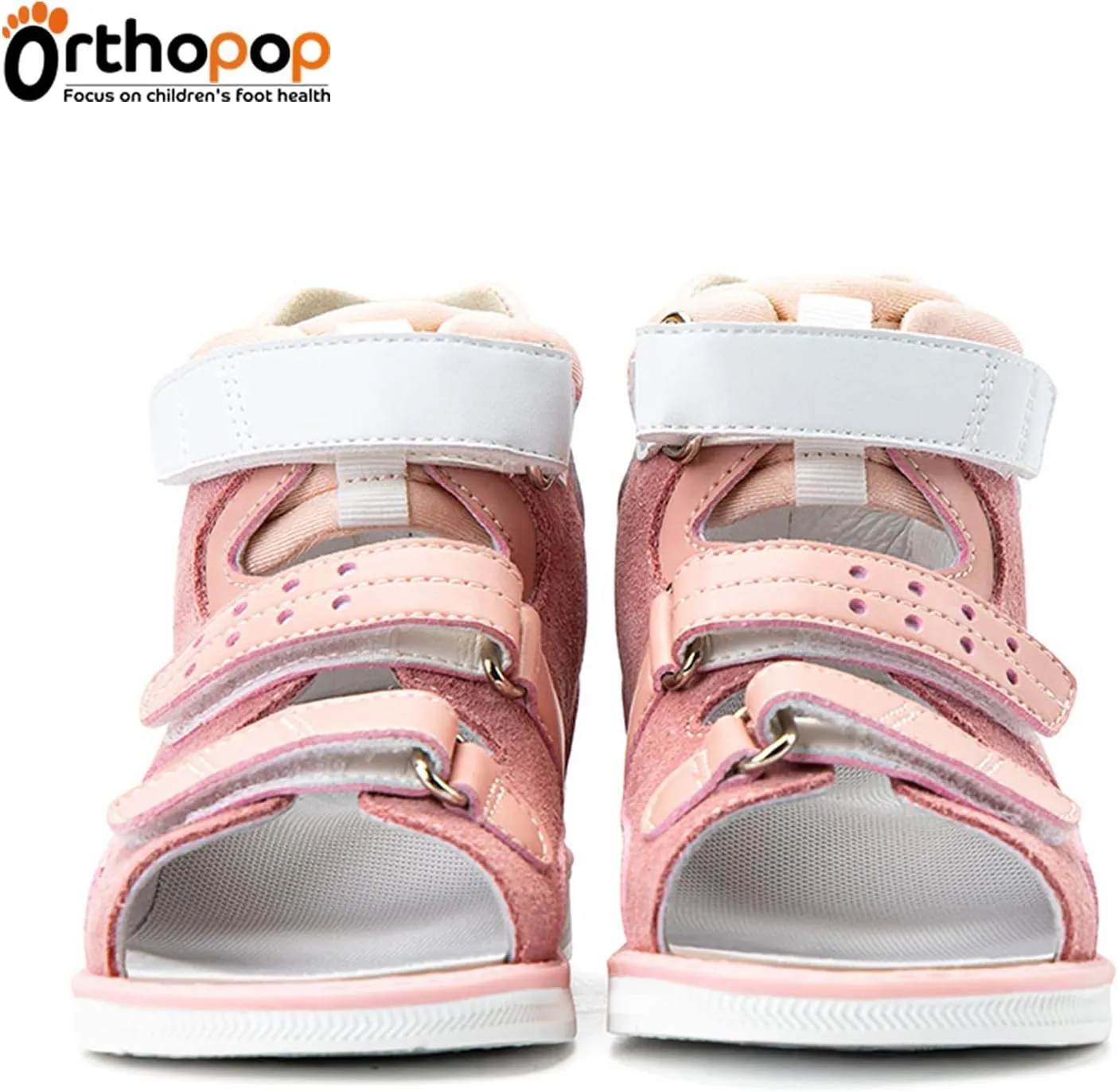 Orthopedic Sandals for Kids and Toddlers,Girls High Back Corrective Shoes with Arch and Ankle Support