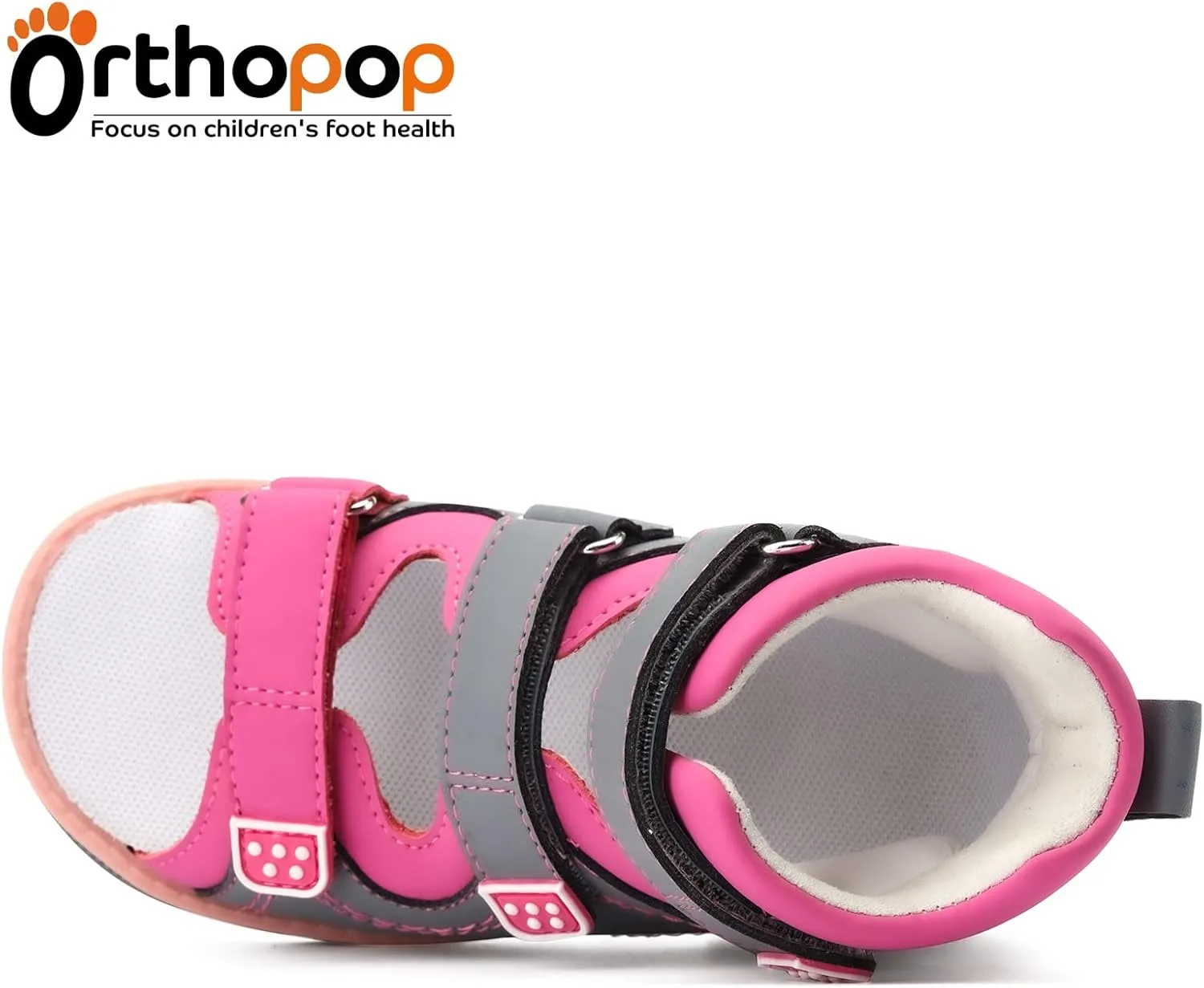 Orthopedic Sandals for Kids with Arch and Ankle Support,Candy Series Girls Leather Corrective Shoes