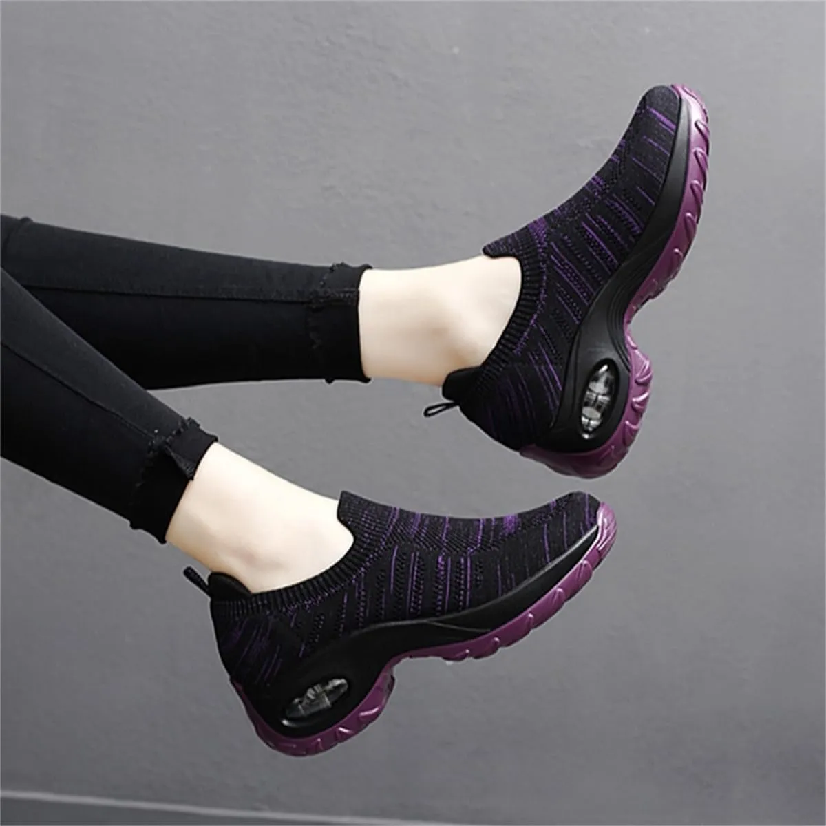 Orthoture Women's Shoes,Air Cushion Slip On Walking Shoes,Arch Support Comfort Breathable Mesh Orthopedic Platform Sneakers