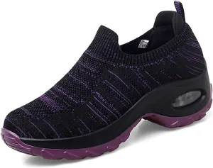 Orthoture Women's Shoes,Air Cushion Slip On Walking Shoes,Arch Support Comfort Breathable Mesh Orthopedic Platform Sneakers