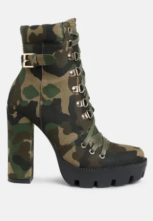Palmetto Camouflage Ankle Boots By Ruw
