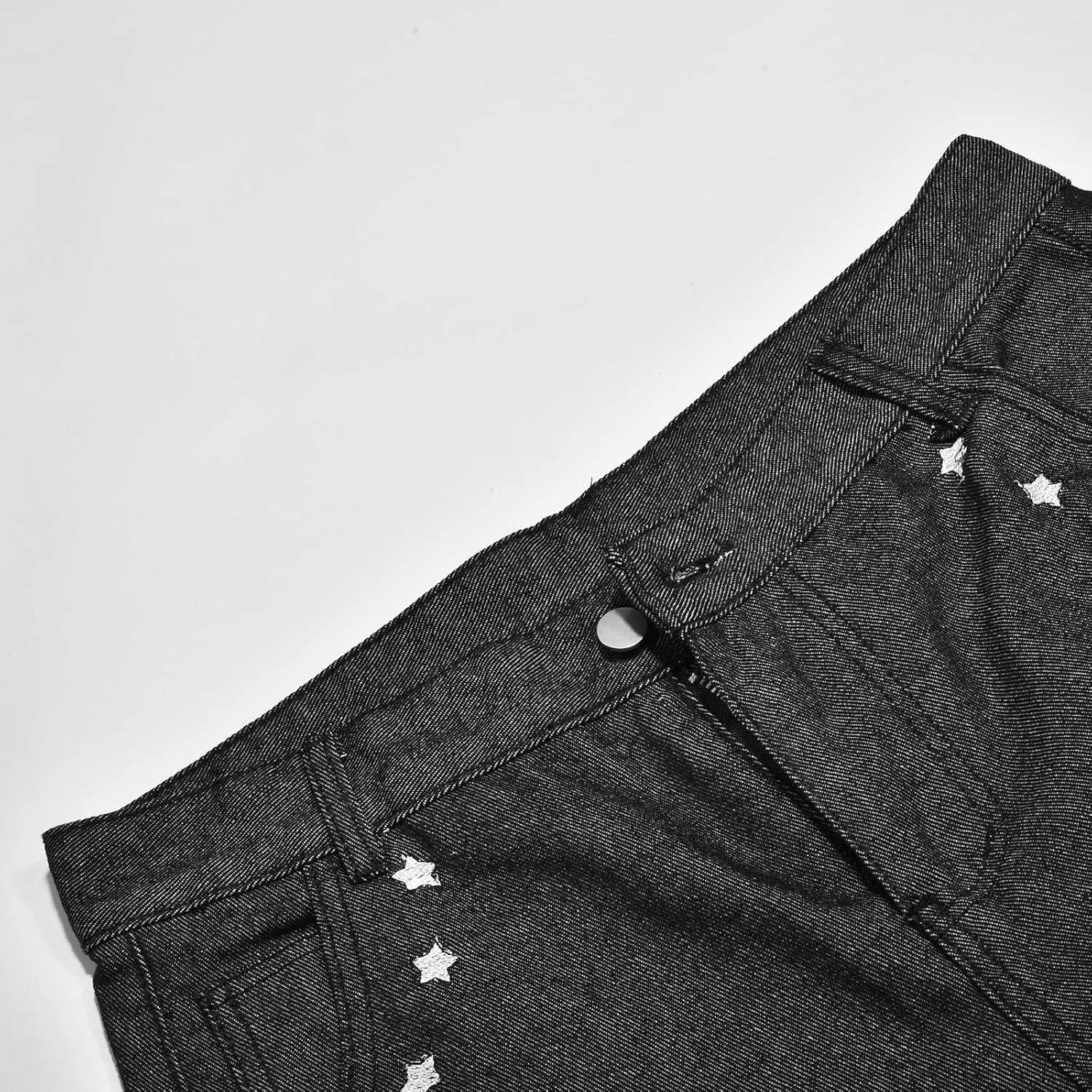 PGOJUNI Men's Black Baggy Jeans Hip Hop Loose fit 90s Vintage Cargo Denim Pants Fashion Dance Skater Skateboard Pants