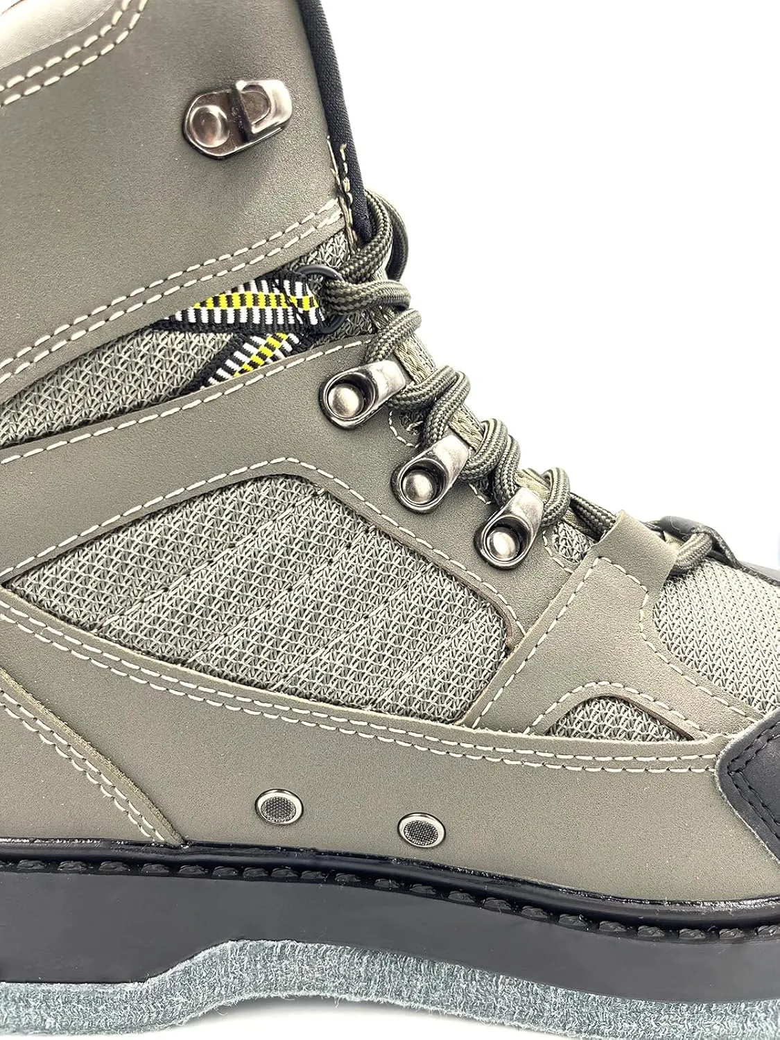 Pro Fishing Wading Boots for Men with Felt Bottom Wader Boots for Fly Fishing Strong Grips Rustfree Eyelets