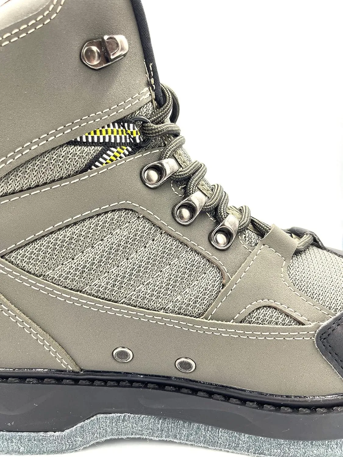 Pro Fishing Wading Boots for Men with Felt Bottom Wader Boots for Fly Fishing Strong Grips Rustfree Eyelets
