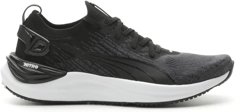 PUMA Womens Electrify Nitro 3 Knit Running Sneakers Shoes - Black, Grey - Size 7.5 M