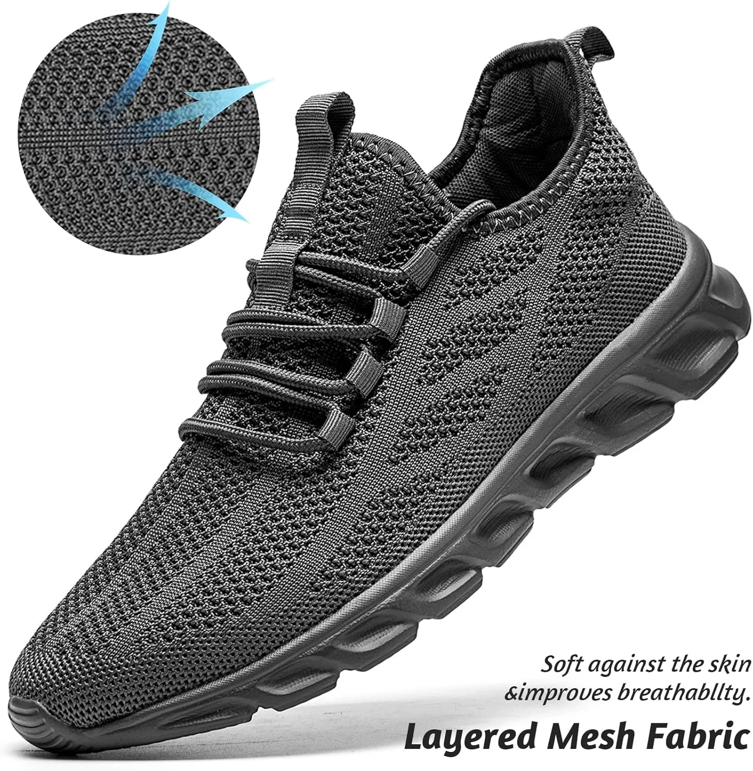 QIJGS Mens Running Shoes Tennis for Men Fashion Workout Athletic Gym Mesh Lightweight Sports Casual Sneakers