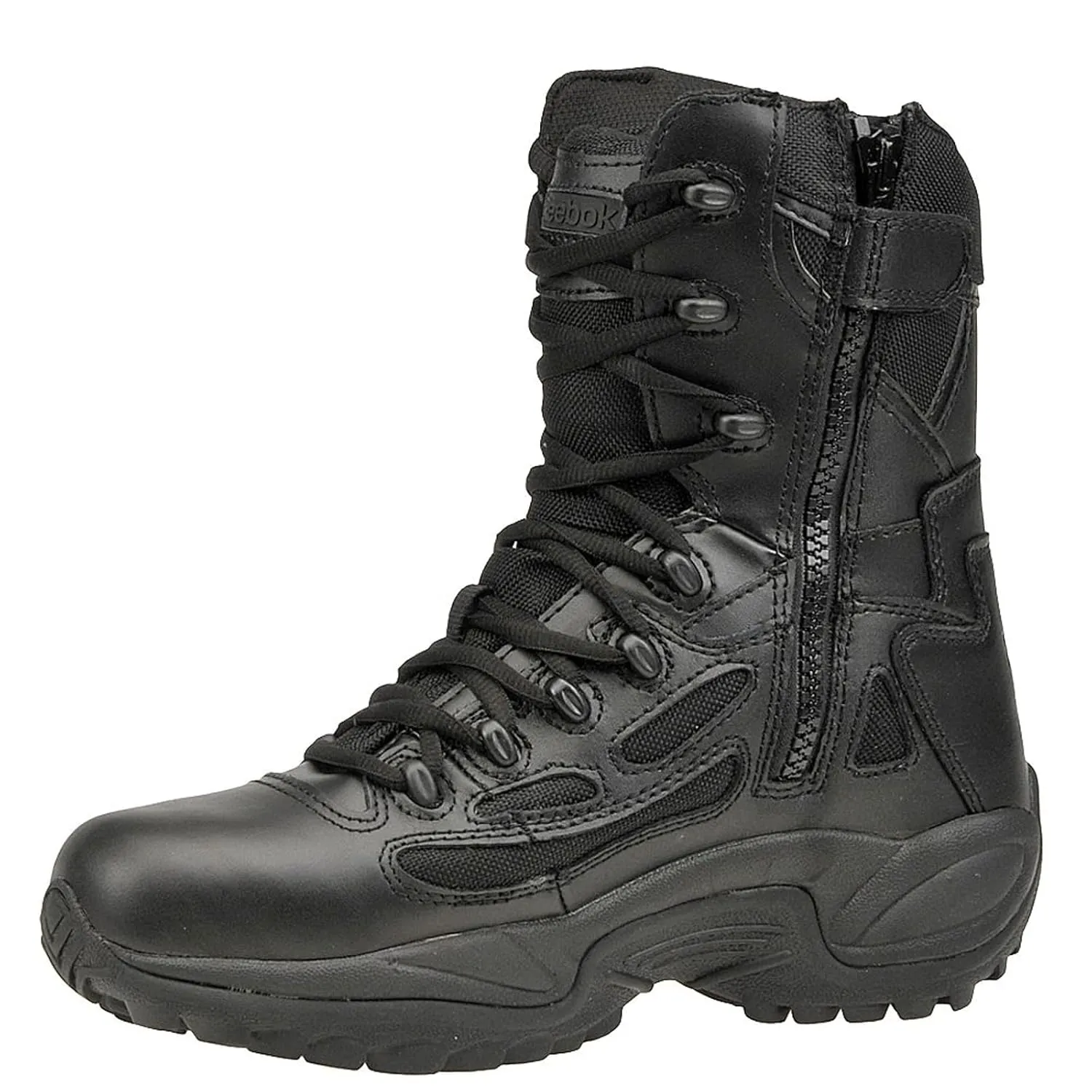 REEBOK RB8875-95W Tactical Boots, Lthr/Mesh, 8In, 9-1/2W, PR
