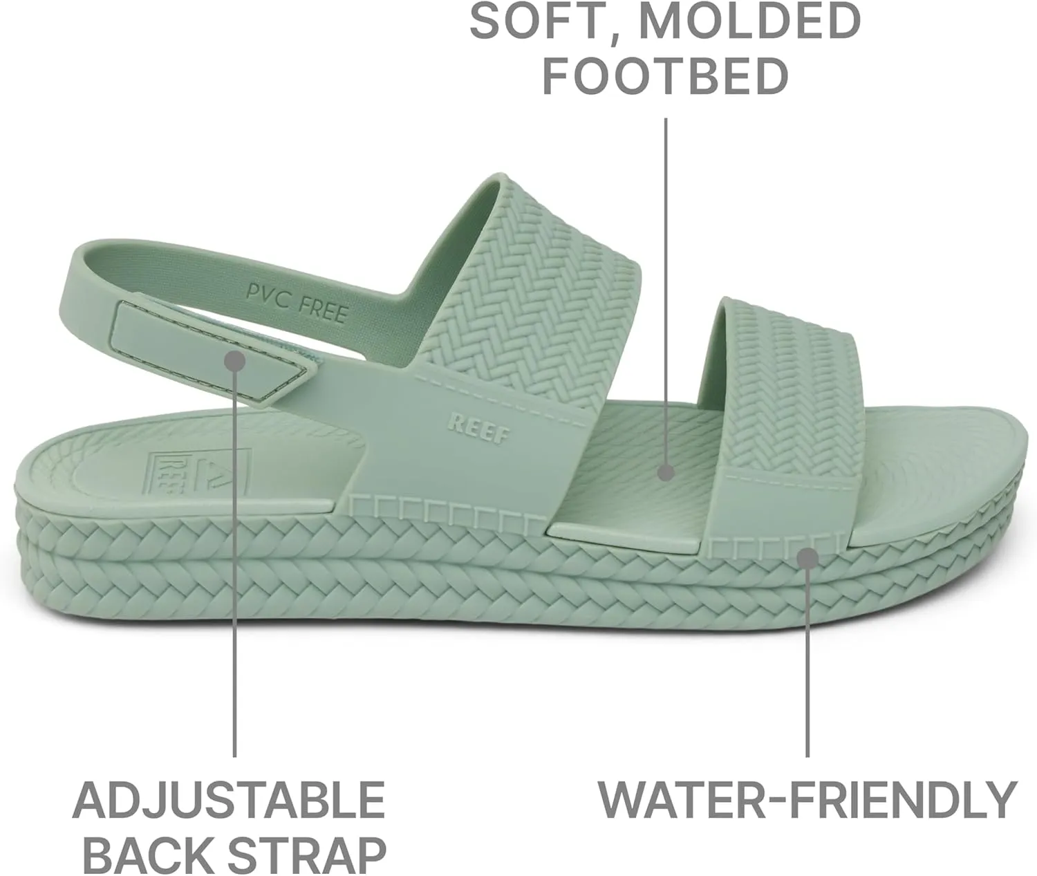 Reef Women's Water Vista Higher Platform Sandal, Water Friendly, Adjustable Strap