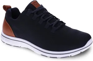 Revere Hud Son Men's Dress Sneakers - Premium Breathable Leather and Mesh for All-Day Comfort and Removable Footbed with Arch Support