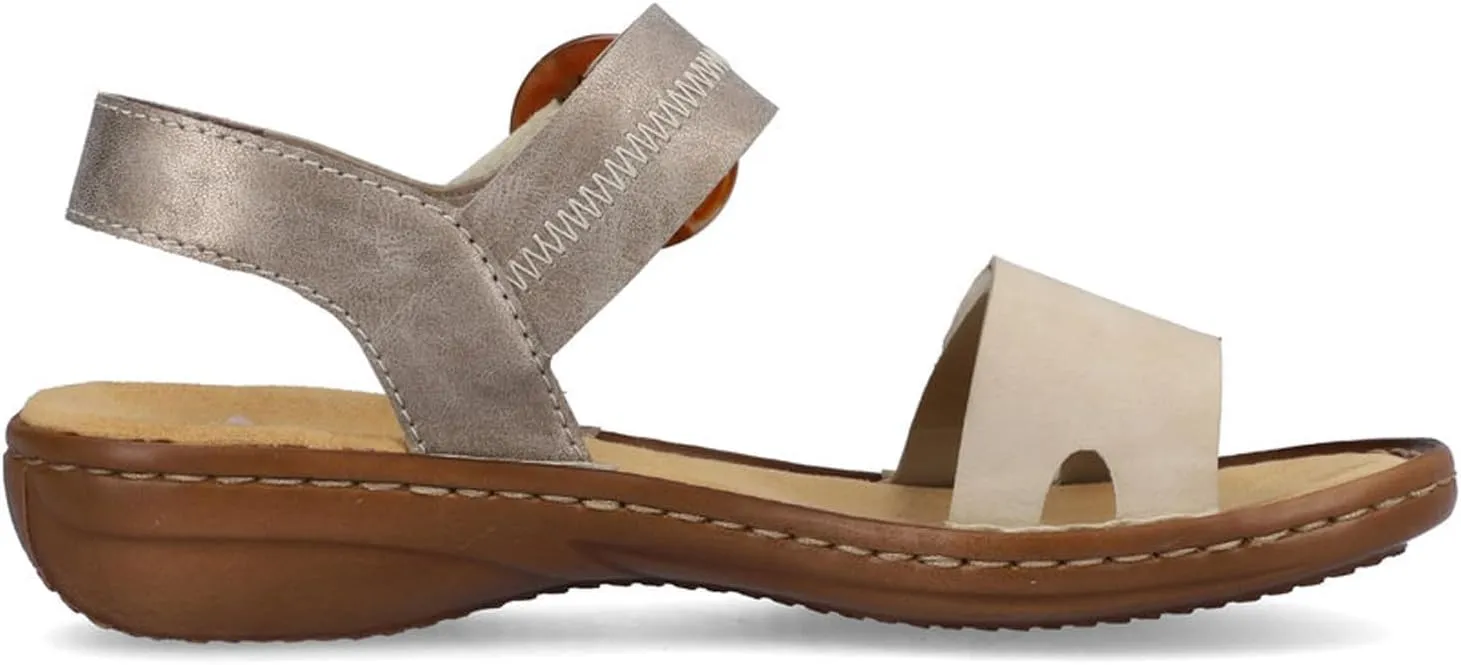 Rieker 608Z3 Regina Women's Sandals – Adjustable Strap for a Secure Fit - Shock-Absorbing & Lightweight Sole for Comfort and Support – Fashionable Everyday Wear