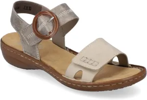 Rieker 608Z3 Regina Women's Sandals – Adjustable Strap for a Secure Fit - Shock-Absorbing & Lightweight Sole for Comfort and Support – Fashionable Everyday Wear