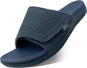 RX Unisex Slide & Flip-Flop Sandals -Orthotic Recovery Sandal with Comfortable Arch Support and Adjustable Strap for Foot and Leg Pain Relief, for Men and Women