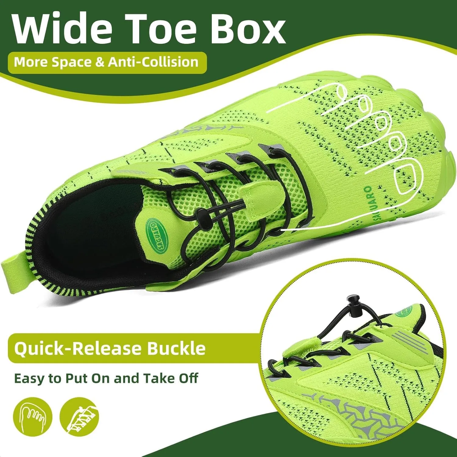 SAGUARO Womens Mens Barefoot Shoes Minimalist Trail Runner Wide Toe Box Zero Drop Outdoor Cross Training Shoe
