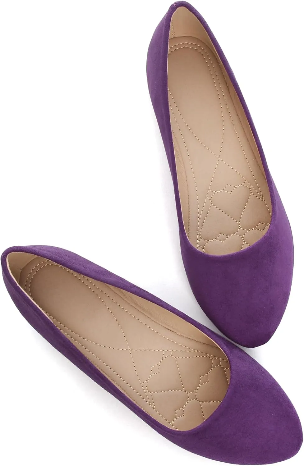 SAILING LU Pointy Toe Shoes Women Ballet Flats Comfort Solid Flat Shoes for Women Work Slip On Moccasins