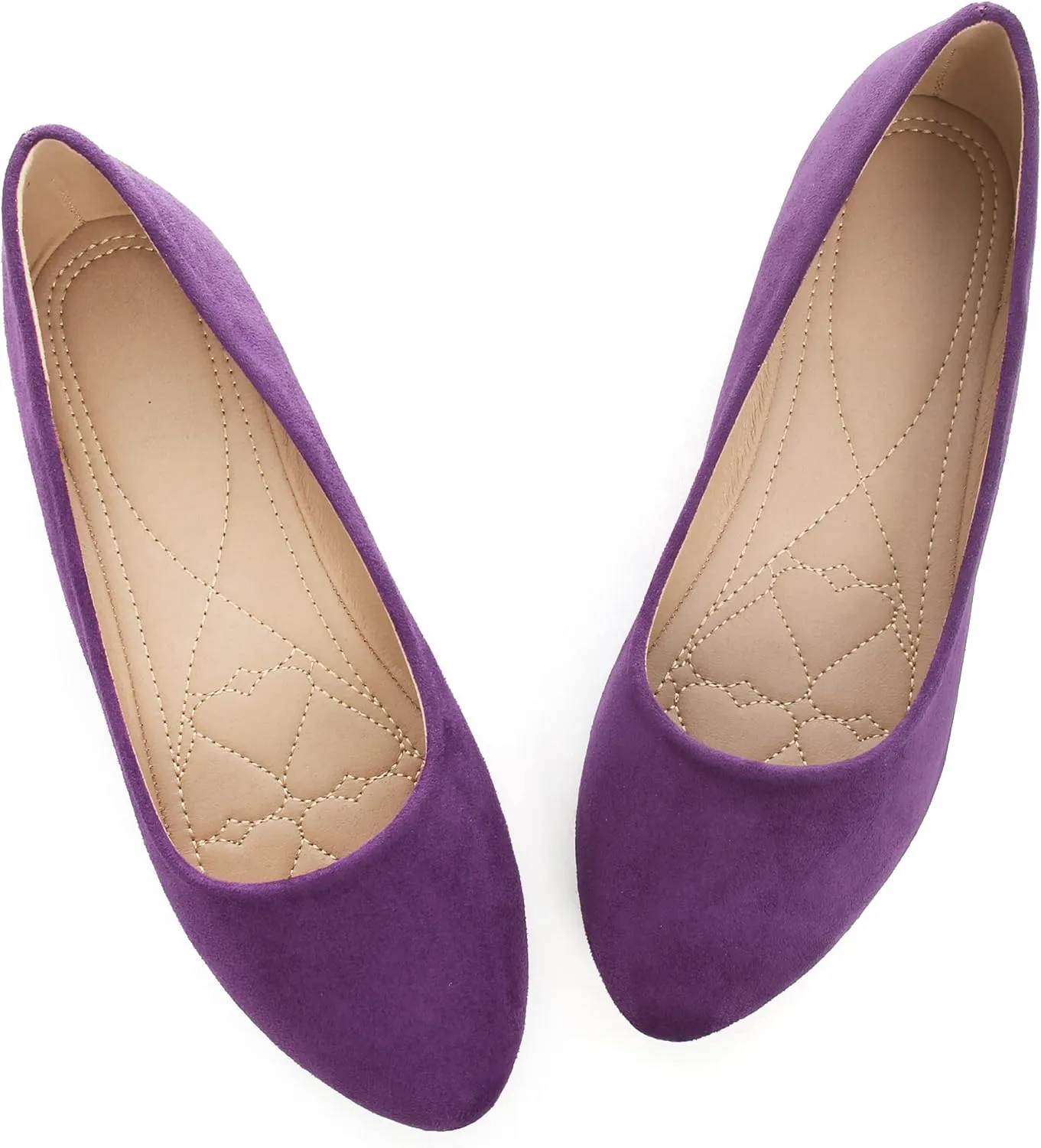 SAILING LU Pointy Toe Shoes Women Ballet Flats Comfort Solid Flat Shoes for Women Work Slip On Moccasins