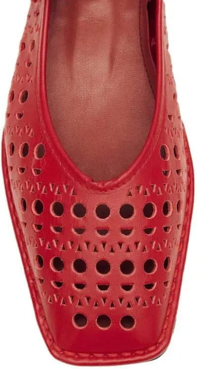 Seborluys Lace Up Square Toe Ballet Flats Shoes for Women Mary Jane Flat Shoe Breathable Leather Loafers Comfortable Slip-On Summer Ballerina Footwear for 2025