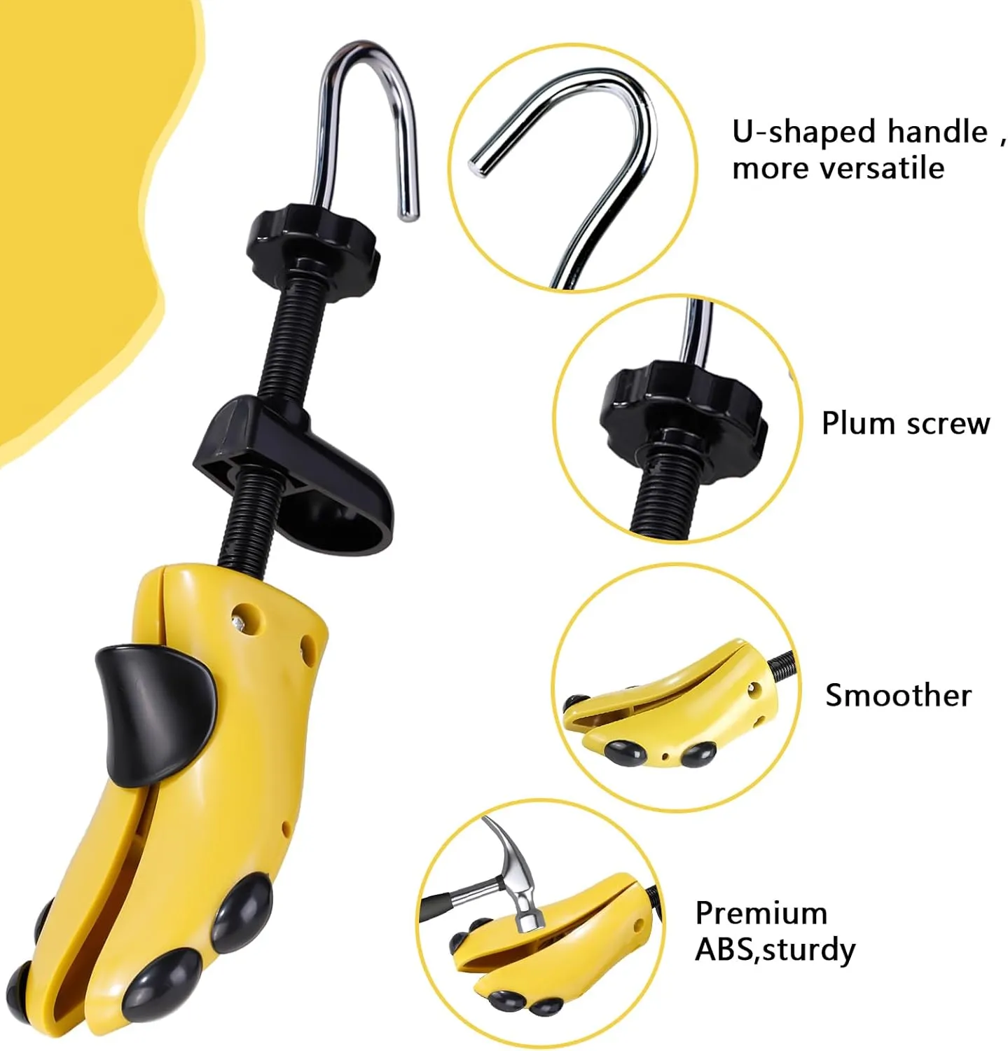 Shoe Stretcher Shoe Trees,Adjustable Length & Width for Men and Women,4-Way Adjustable Shoe Expander Widener
