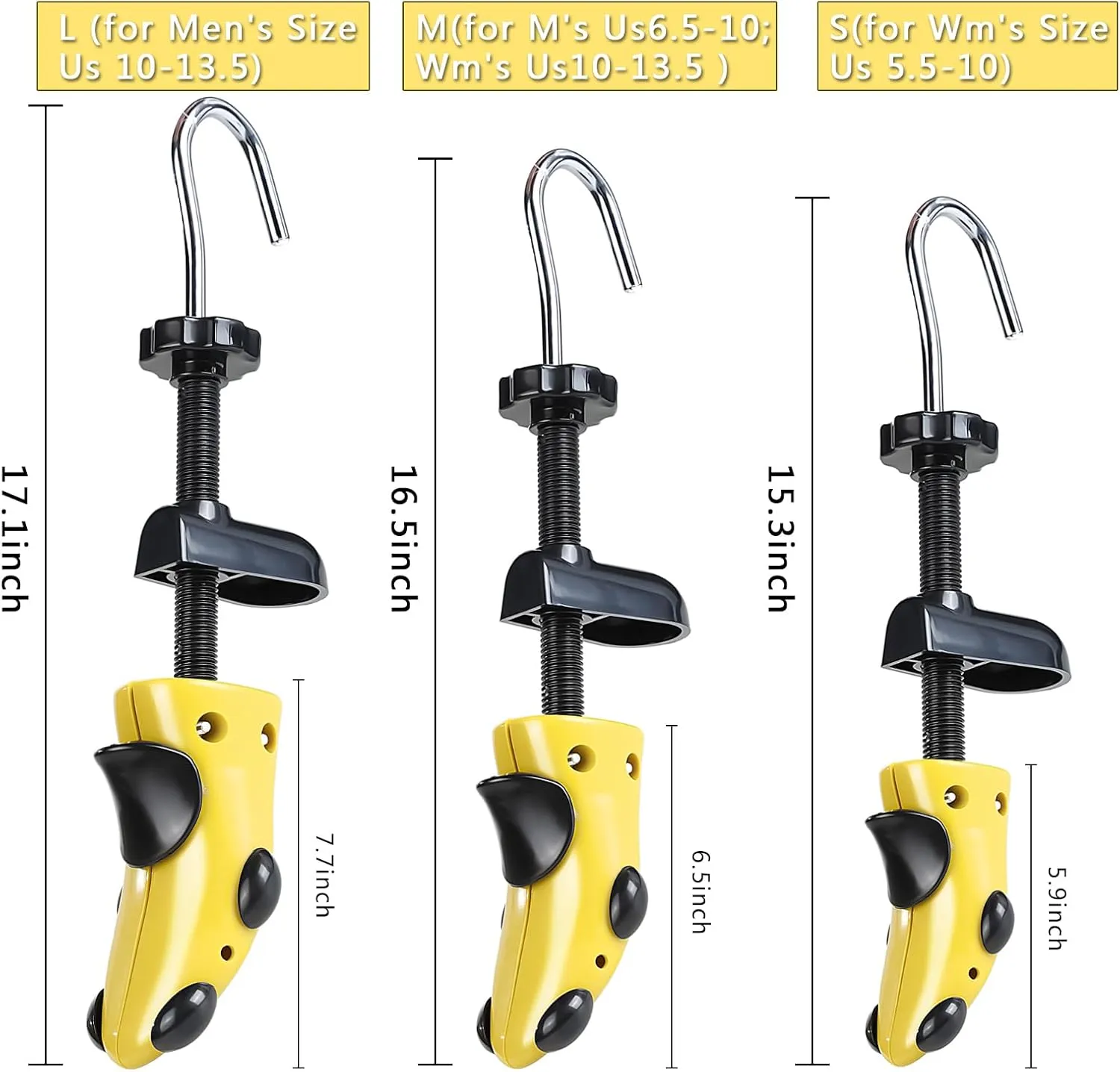 Shoe Stretcher Shoe Trees,Adjustable Length & Width for Men and Women,4-Way Adjustable Shoe Expander Widener