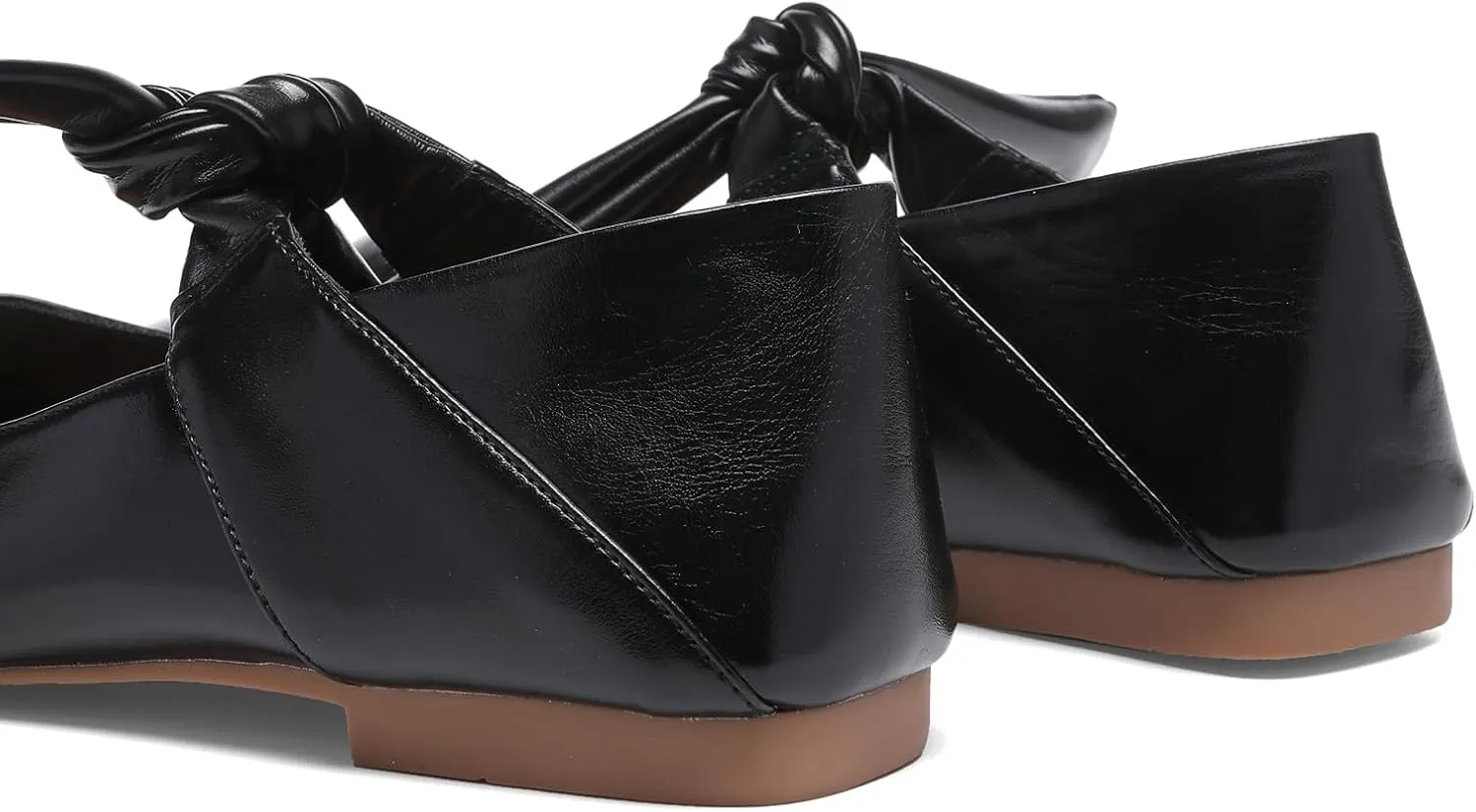 Silver Bow Ballet Flats Shoes for Women Bow Tie Slip On Mary Jane Flats Square Toe Casual Dress Ballerina Shoes
