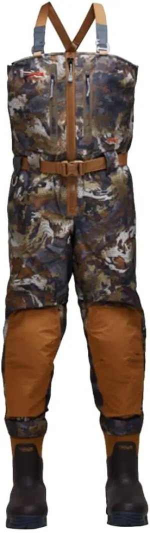 SITKA Gear Waterfowl Timber Delta Zip Wader, XX Large, Size 10 Boot, Camouflage, Durable Fishing Wader (600238-TM-XXL-10)