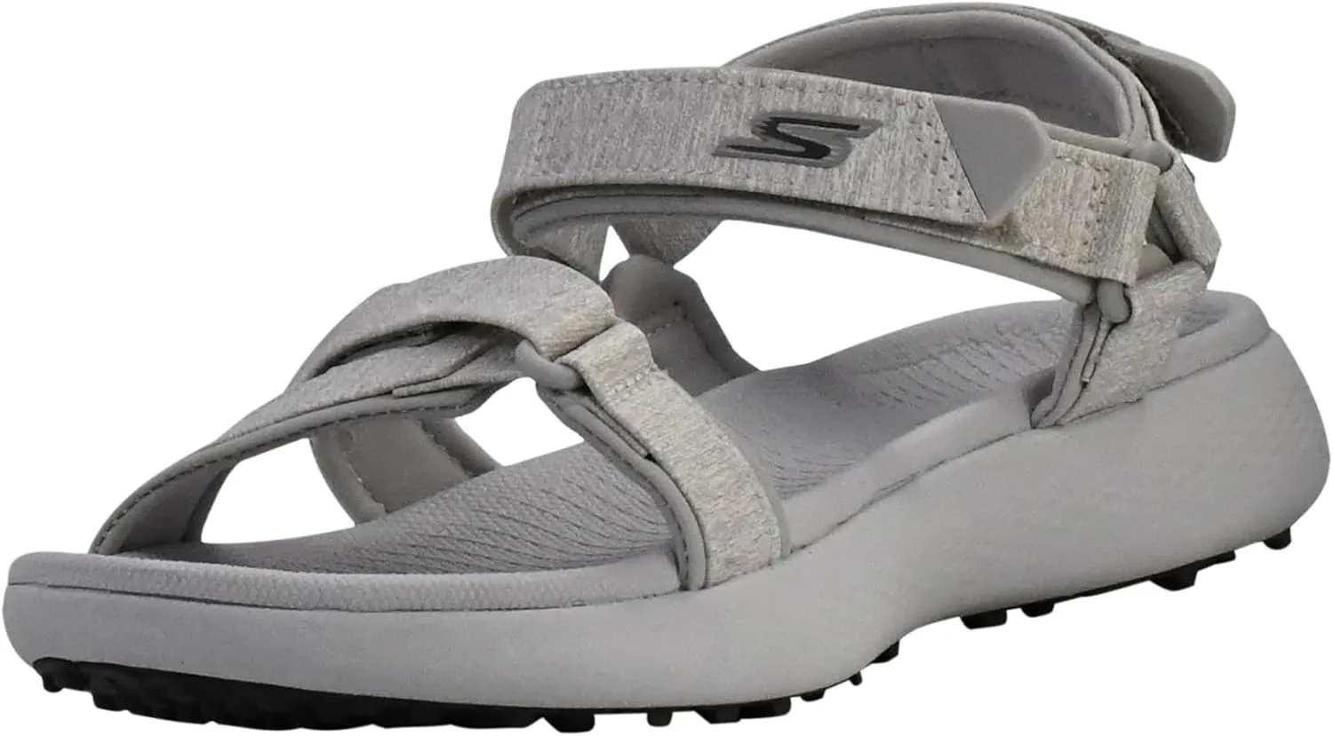 Skechers Women's 600 Spikeless Sandals Golf Shoe, Light Grey, 10 M US