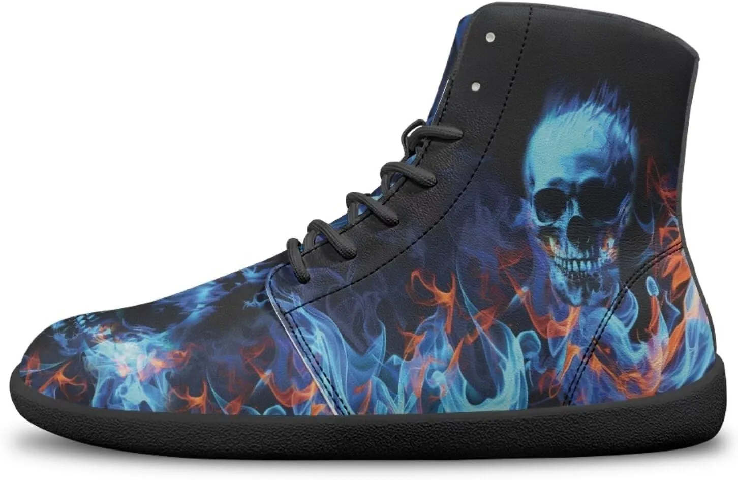 Skull High Top Work Barefoot Shoes Running Sneakers Non Slip Walking Tennis Shoes for Women Men