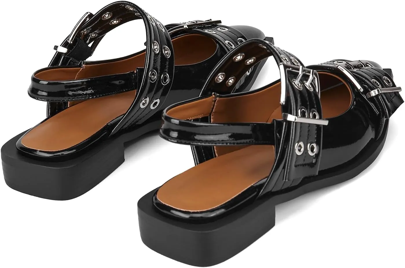 Slingback Ballet Flats for Women, Flats Closed Toe Ankle Strap Pump Shoes Flats Formal Dressy Comfortable Casual Classic Office Party Shoes