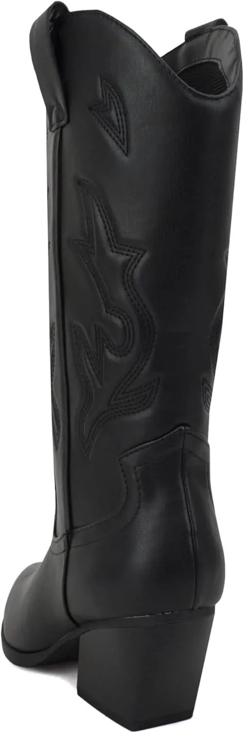 Soda Orville ~ Women Western Cowboy Stitched Pointe Toe Heel Ankle Mid Shaft Fashion Boots
