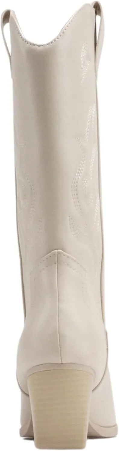 Soda Orville ~ Women Western Cowboy Stitched Pointe Toe Heel Ankle Mid Shaft Fashion Boots