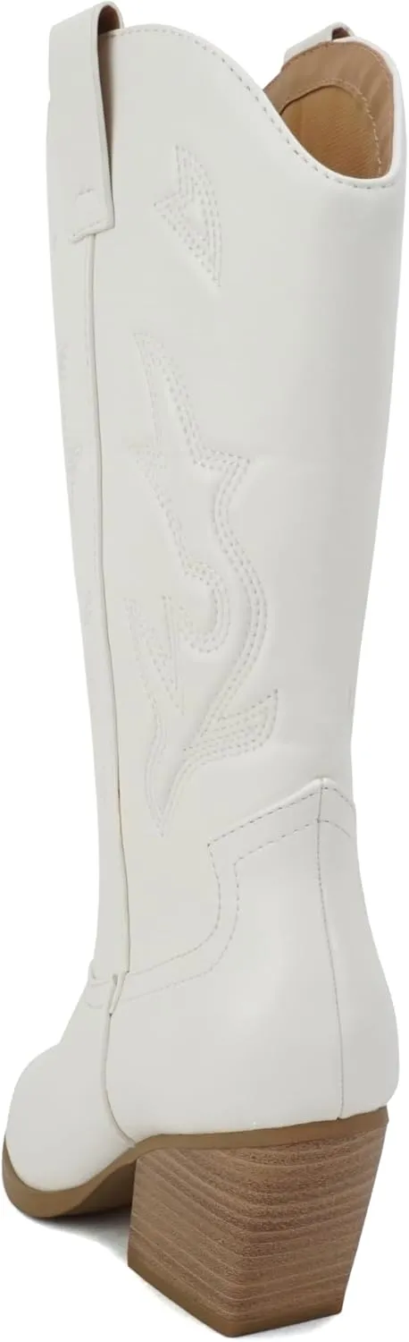 Soda Orville ~ Women Western Cowboy Stitched Pointe Toe Heel Ankle Mid Shaft Fashion Boots