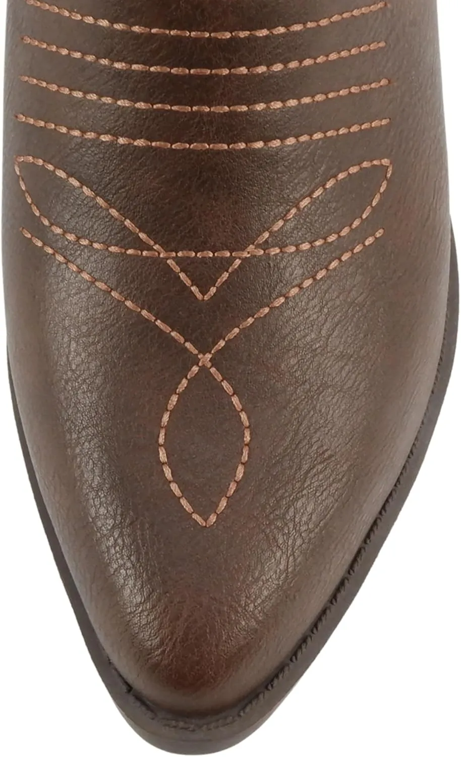 Soda “Rodeo” ~ Women's Knee High Western Cowboy Boots with Stitched Detailing, Pointed Toe, and Low Block Heel