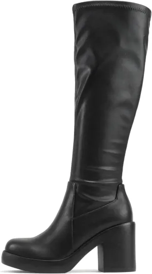 Soda Sonia ~ Women Knee High Chunky Block Heel Platform Boots