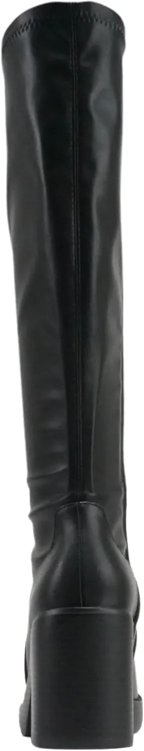Soda Sonia ~ Women Knee High Chunky Block Heel Platform Boots