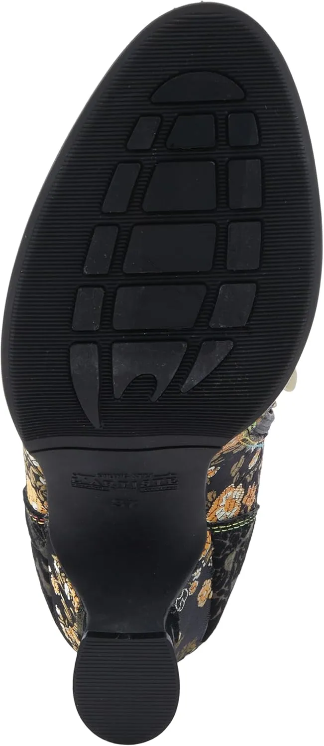 Spring Step L'Artiste Rivka Women's Embroidered Bootie - Artisan Style, Vivid & Comfortable Ankle Boots