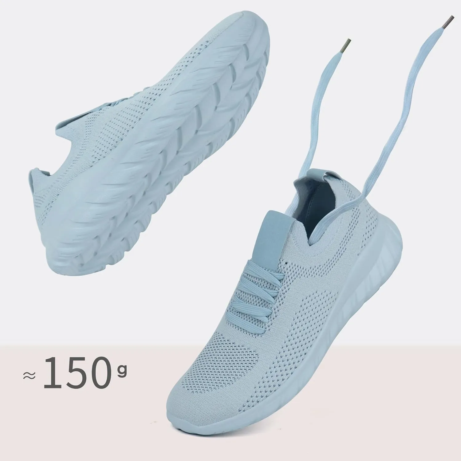 starmerx Womens Plus-Size Slip-On Knit Sneakers Comfortable Lightweight Tennis Shoes Walking Shoes Size 12 13 14 15 US