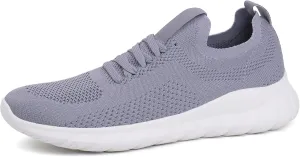 starmerx Womens Plus-Size Slip-On Knit Sneakers Comfortable Lightweight Tennis Shoes Walking Shoes Size 12 13 14 15 US