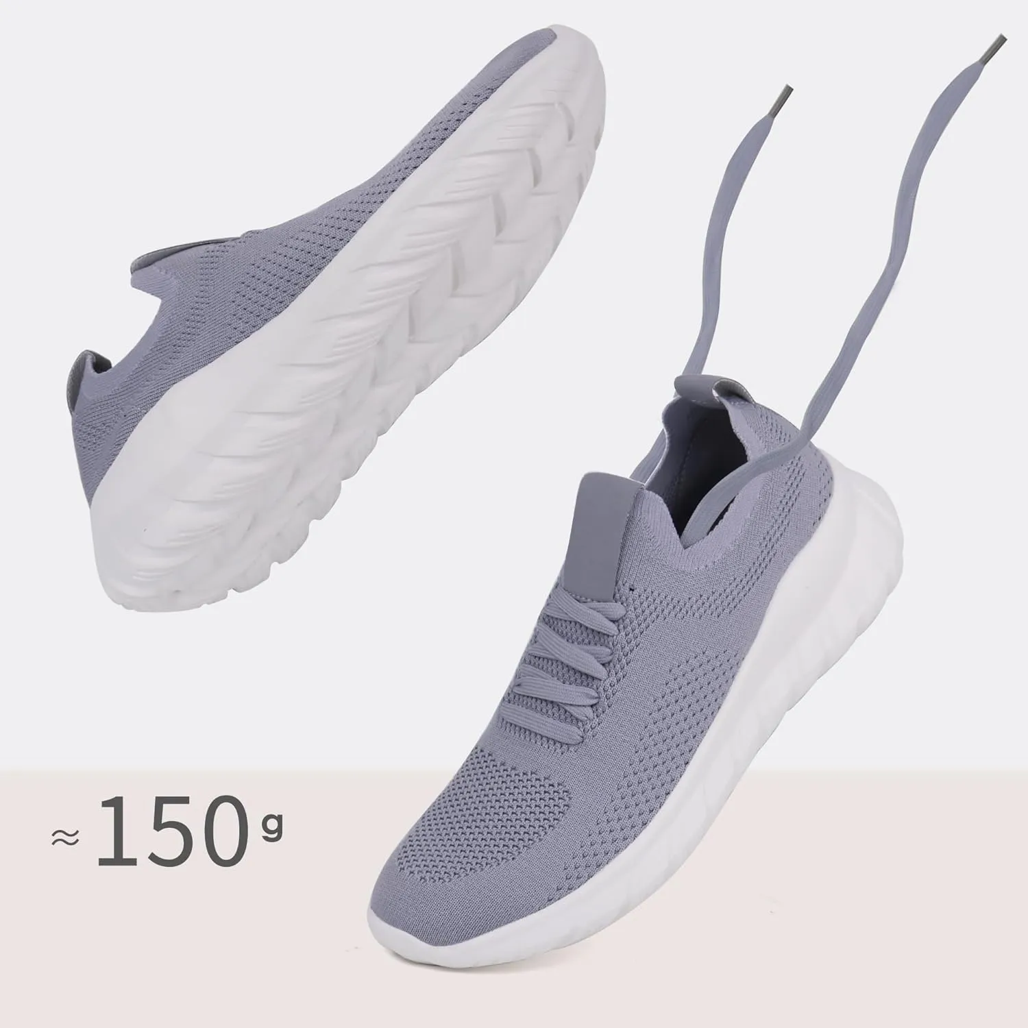 starmerx Womens Plus-Size Slip-On Knit Sneakers Comfortable Lightweight Tennis Shoes Walking Shoes Size 12 13 14 15 US