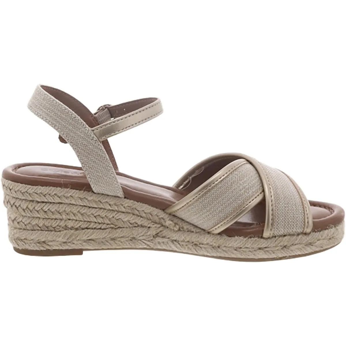 Style & Co. Womens Leahh Metallic Canvas Espadrilles Gold 7 Medium (B,M)