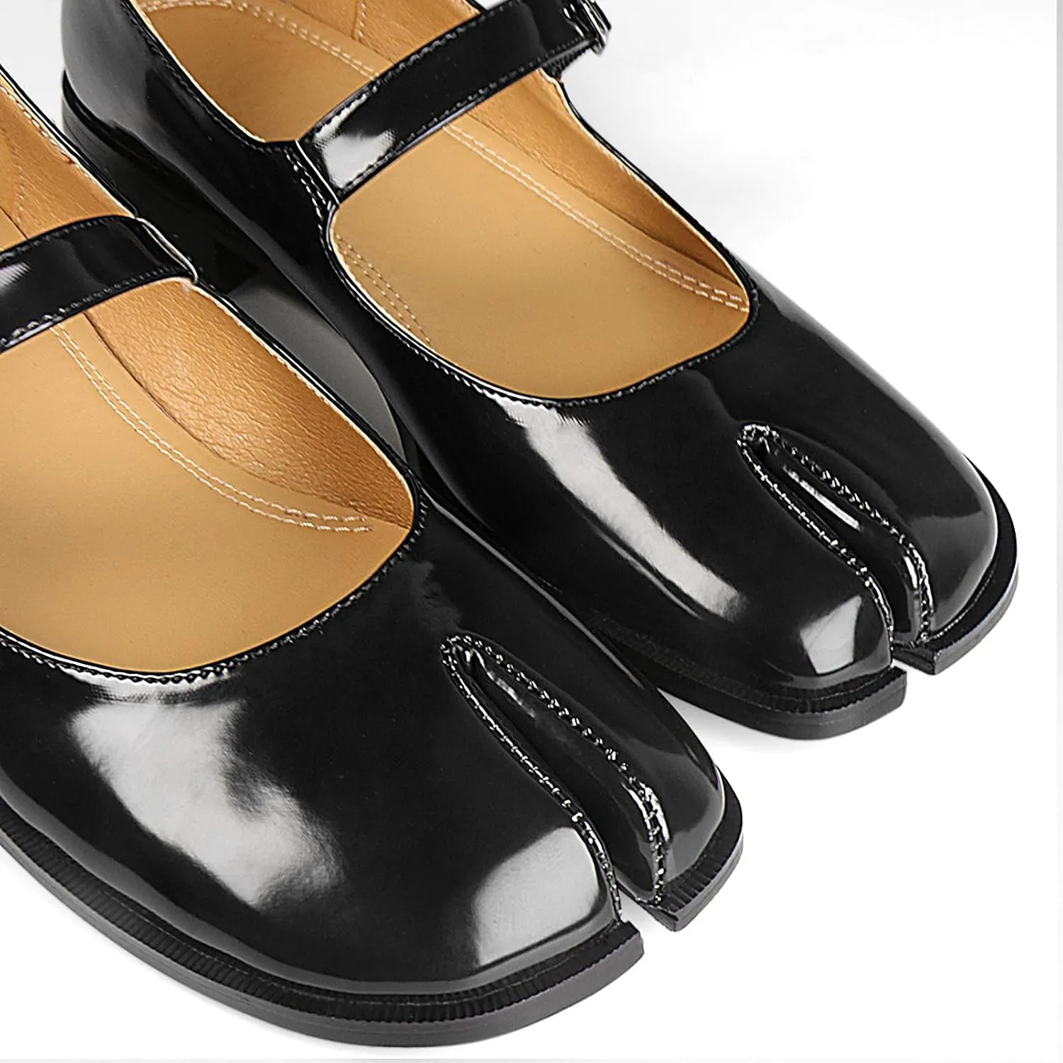 Tabi Mary Jane Shoes Women Split Toe Ankle Buckle Strap Womens Flats Comfort Casual Dressy Party School Work Dress Pumps Shoes