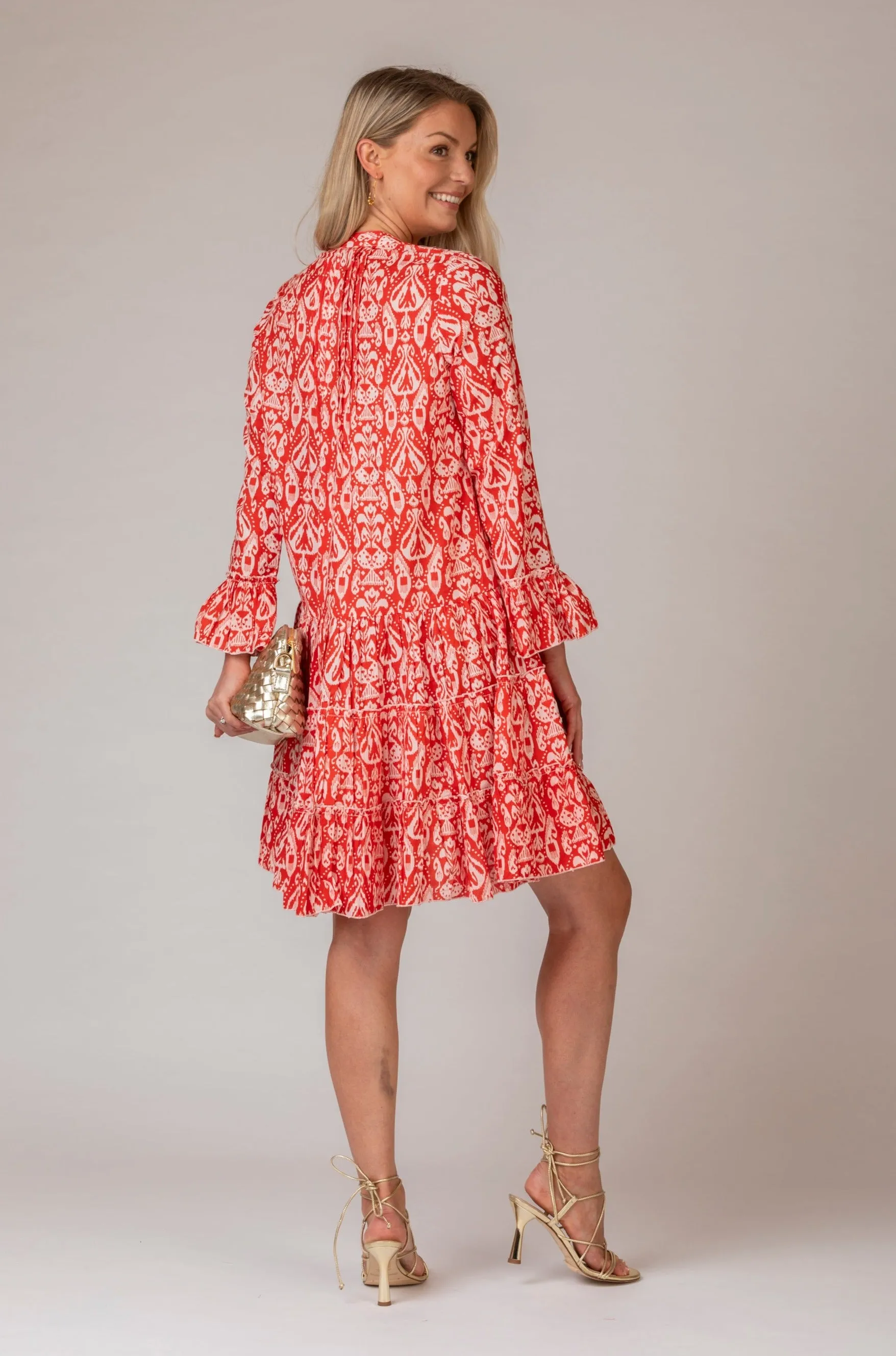 The Lobster Dress Red Print | Handprint Dream Apparel