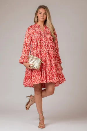 The Lobster Dress Red Print | Handprint Dream Apparel
