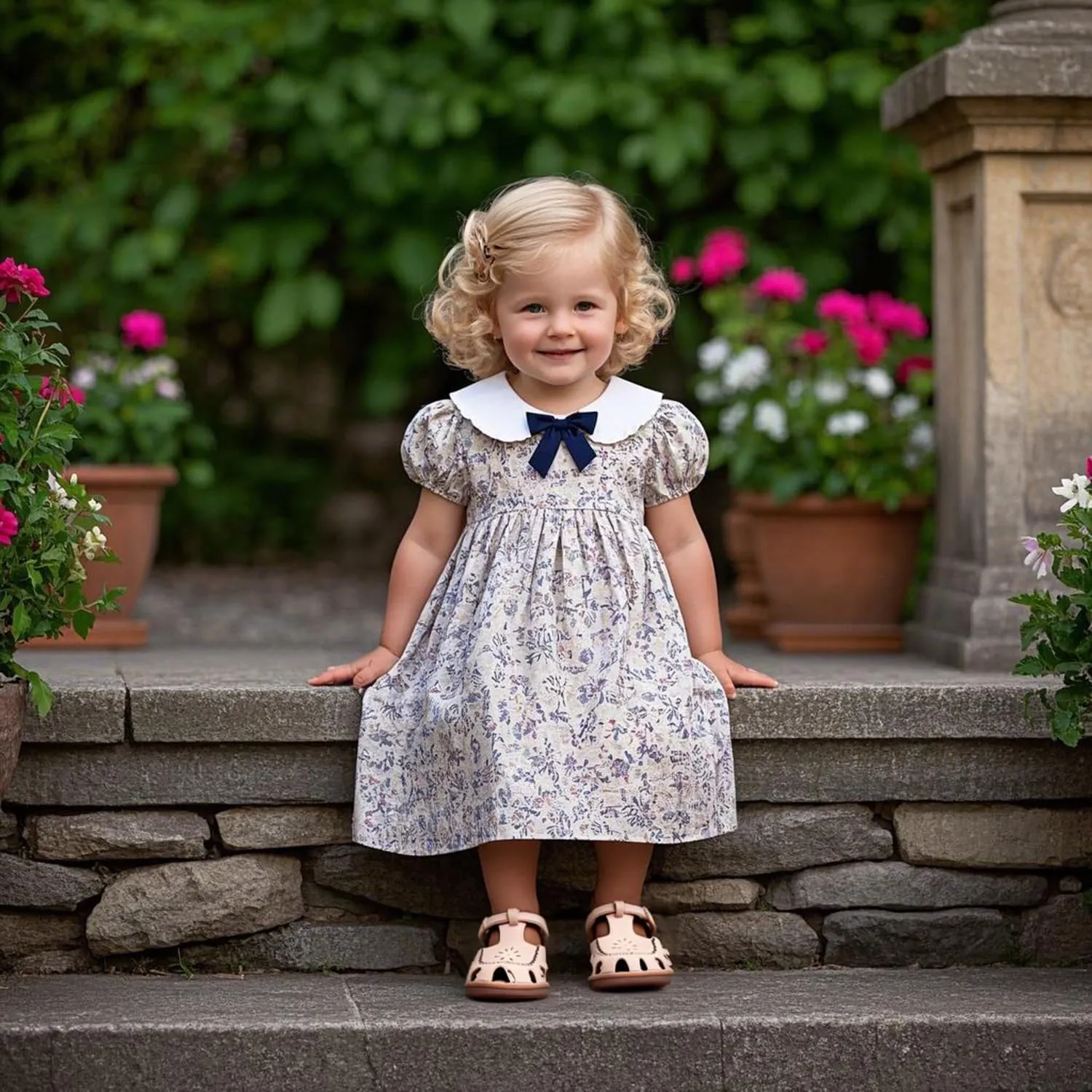 THEE BRON Princess Toddler Close Toe Sandals | Retro Lace-Up Design | Breathable Girls Shoes 3-12 Years