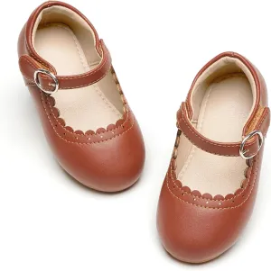THEE BRON Toddler Mary Janes | Arch Support Leather Princess Shoes | Birthday Party Flats