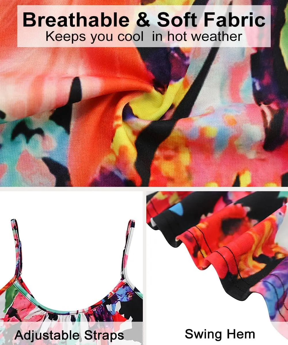 TIYOMI Plus Size Tank Tops for Women Adjustable Strap Cami Buttons V Neck Vest Holiday Suspenders Summer Camisole XL-5XL