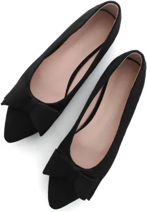 TN TANGNEST Women's Comfortable Pointed Toe Bowknot Flats Slip On Loafers Casual Flats