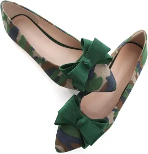 TN TANGNEST Women's Summer Dress Flats - Comfortable Pointed Toe Bowknot Ballet Shoes for Woman - Soft Suede Driving Flats