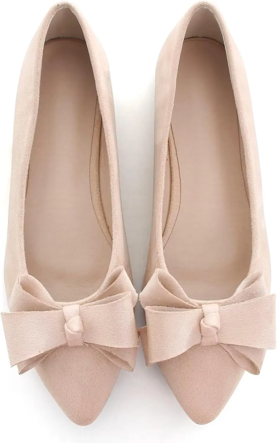 TN TANGNEST Women's Summer Dress Flats - Comfortable Pointed Toe Bowknot Ballet Shoes for Woman - Soft Suede Driving Flats
