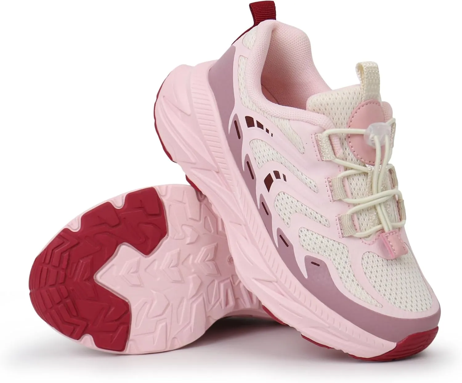 Tobfis Kids Boys Girls Arch Support Bungee Trail Running Tennis Hiking Athletic Shoes Lightweight Breathable Walking Sneakers(Toddler/Little Kid/Big Kid)