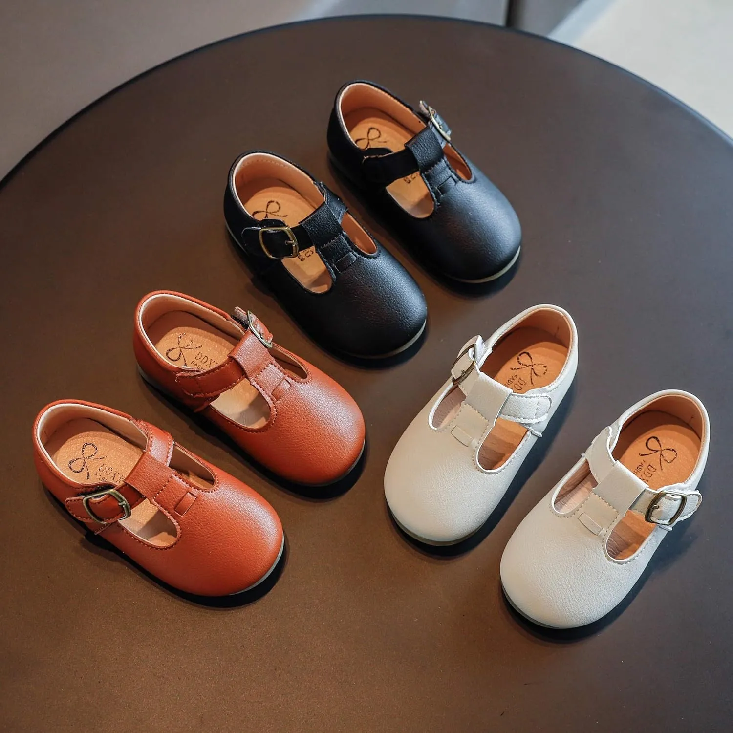 Toddler Girls School Uniform Shoes Mary Janes T-Strap Flats Leather Dress Shoes