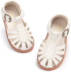 Toddler Little Girl Summer Sandals - Flower Girl Close Toe Dress Shoes Flats Wedding Princess